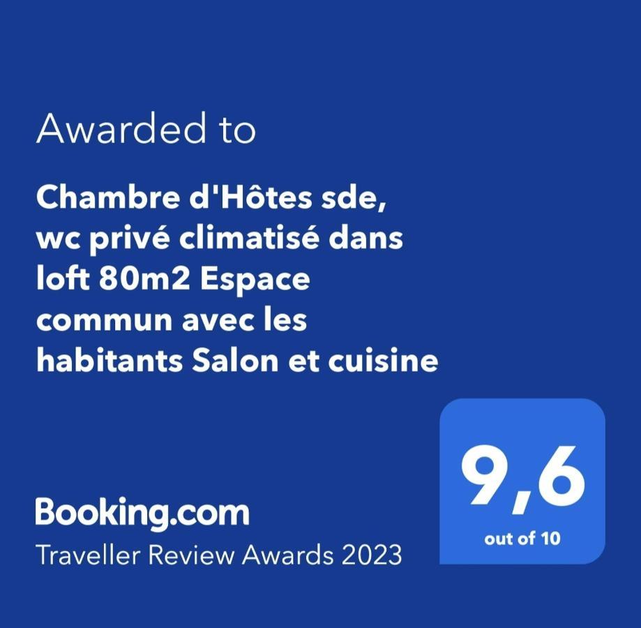 Chambre d'Hôtes sde, wc privé climatisé dans loft 80m2 Espace commun avec les habitants Salon et cuisine Apartamento Toulon Exterior foto